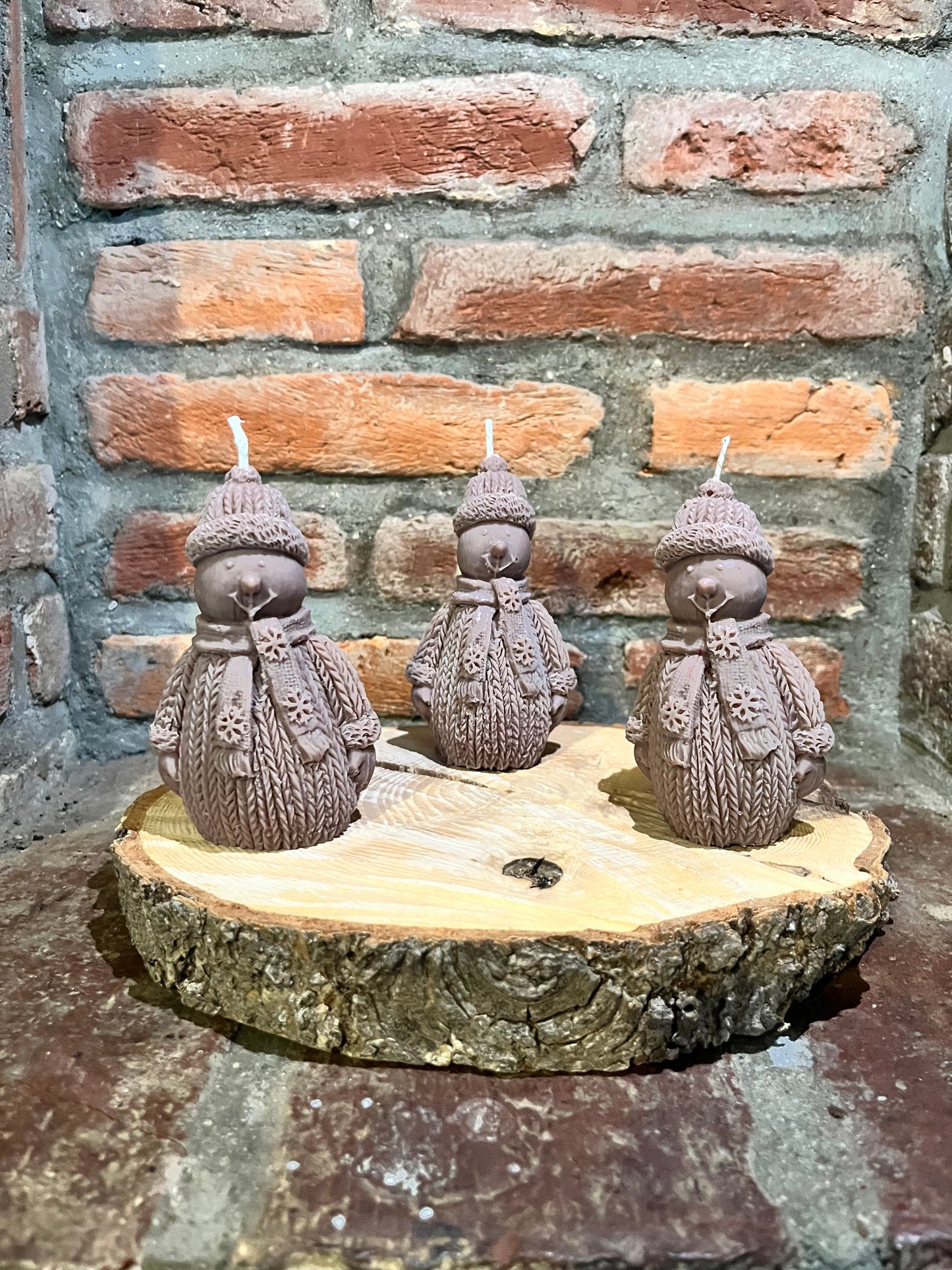 ✨ Bougie Bonhomme de Neige – Collection Noël 🎄