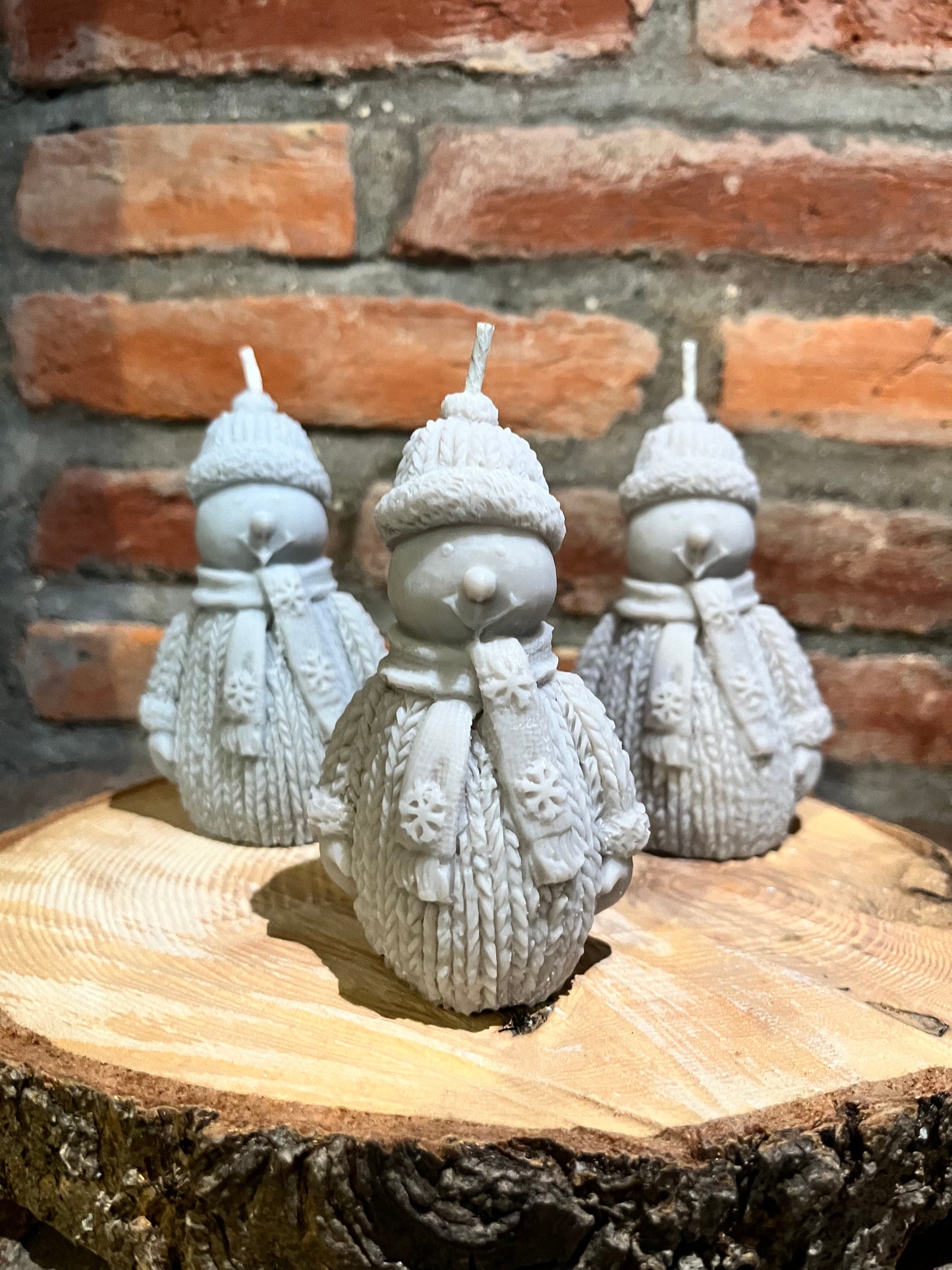 ✨ Bougie Bonhomme de Neige – Collection Noël 🎄