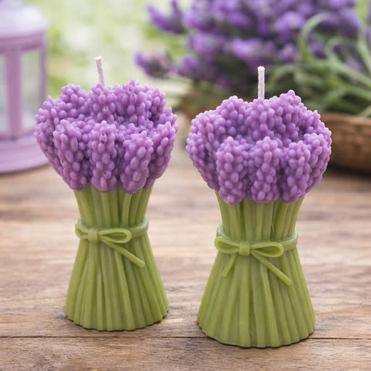 💜 Bougie Bouquet de Lavande